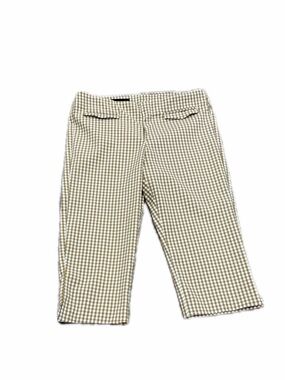 Zara Gingham Check Capri Pants Size S Picnic Classic Retro Preppy Rockabilly